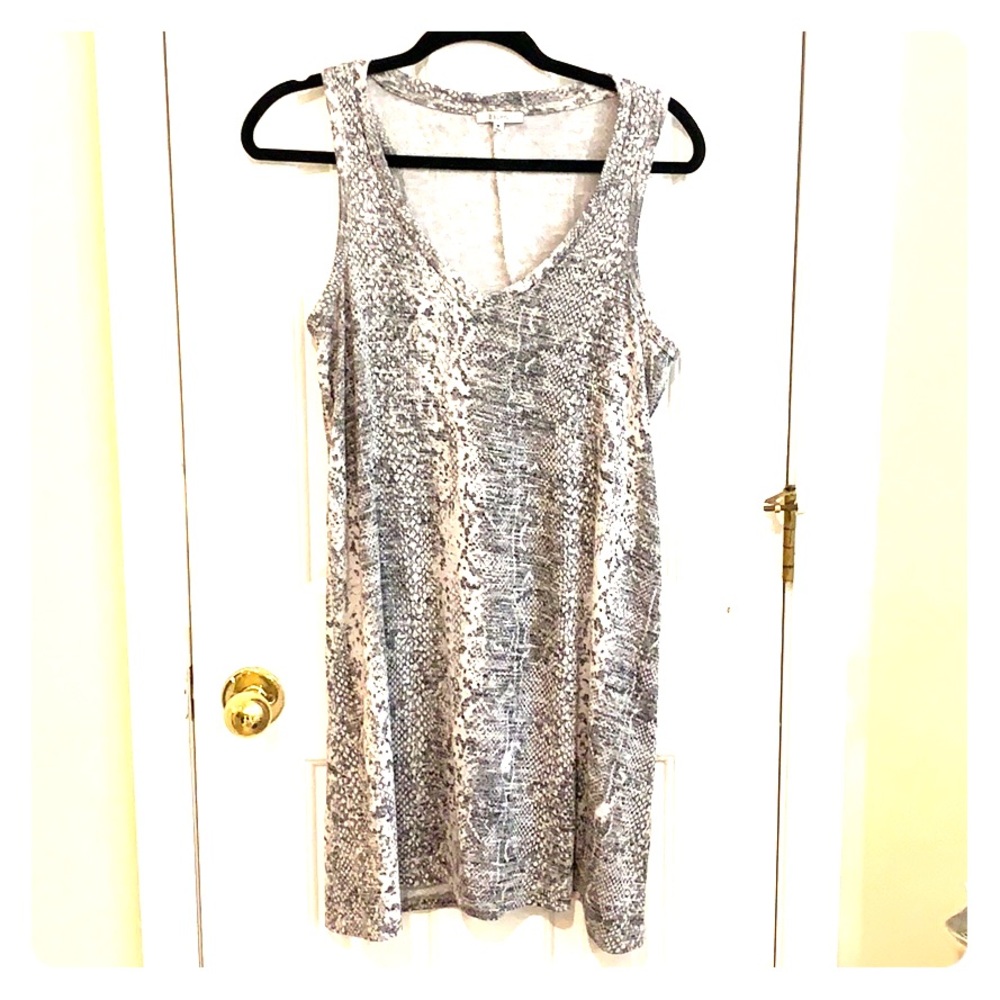 Snakeskin print casual dress